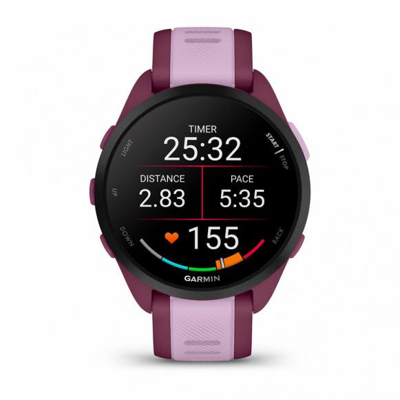 Умные часы Garmin Forerunner 165 Music лиловый c малиновым ремешком